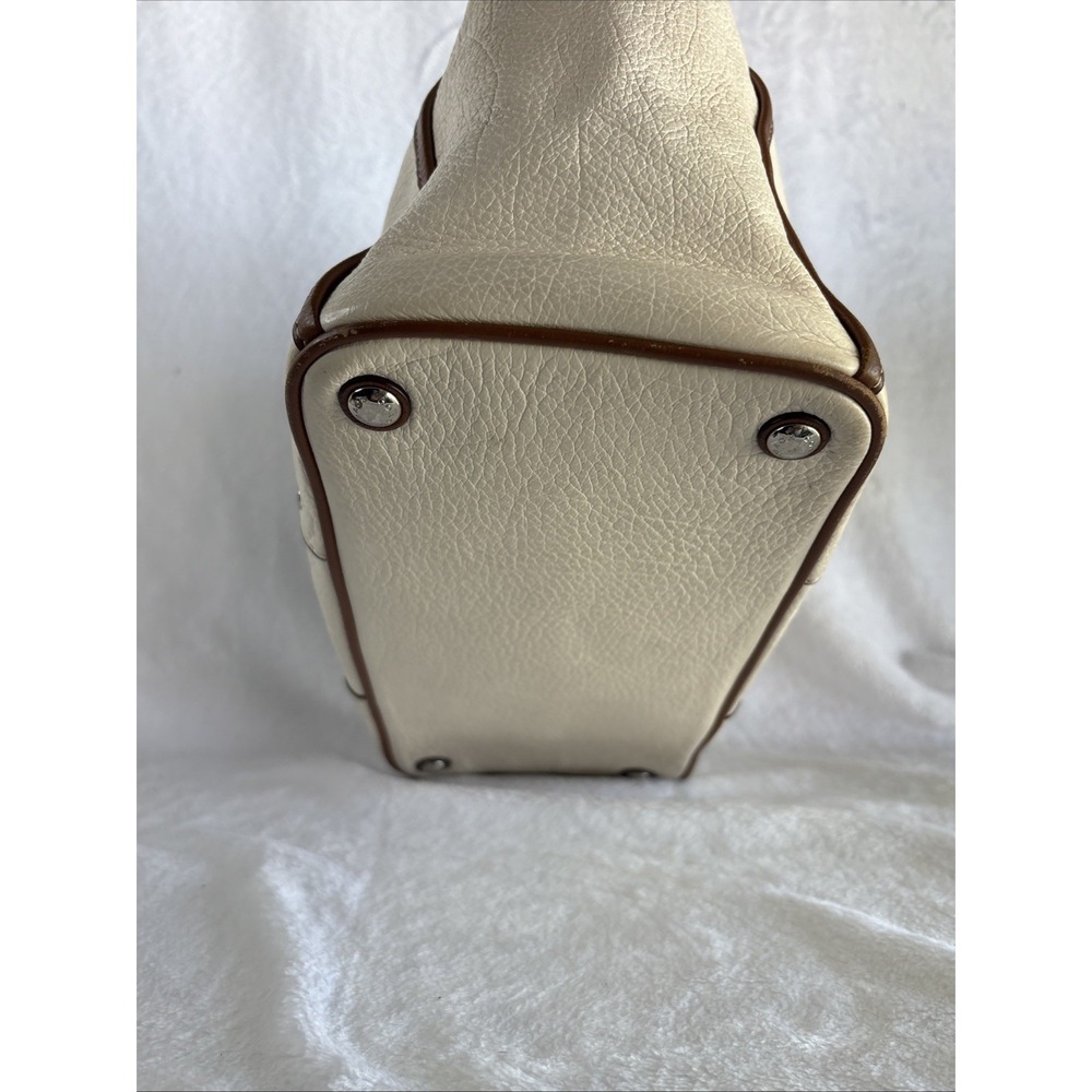 COACH Spectator Satchel Bag Cream Brown Leather Crossbody Top Handle F37679 - Picture 9 of 15